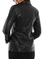 Women Genuine Leather Blazer Coat WB 10
